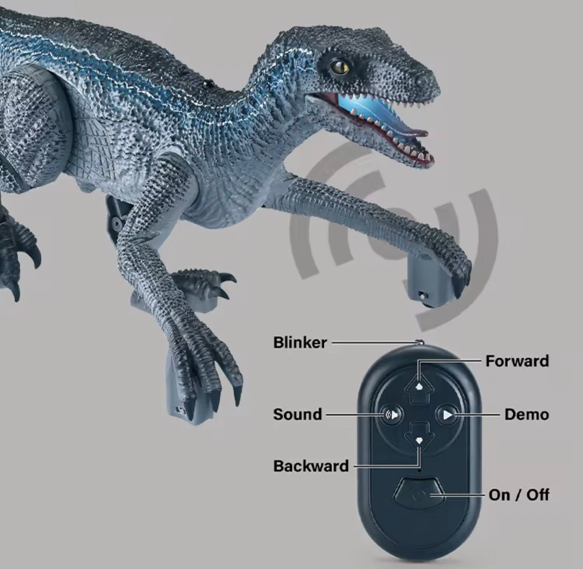 Velociraptor Dino With Remote