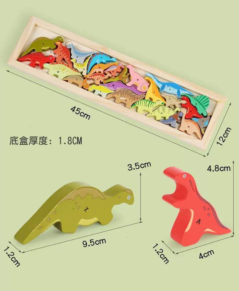 Wooden Dinosaur Stacking Toy