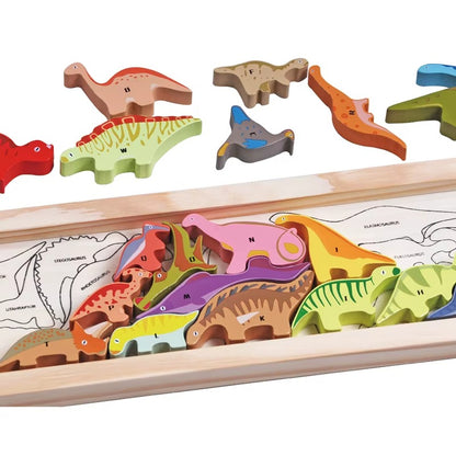 Wooden Dinosaur Stacking Toy