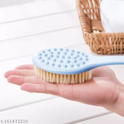 1230- oval shape & Double Side Brush with handle shower Brush & Back Scrubber