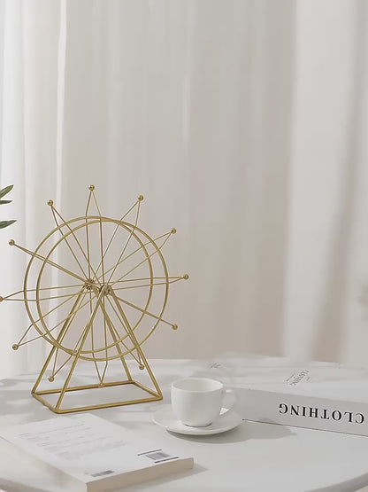 Rotating Wheel Metal Decor